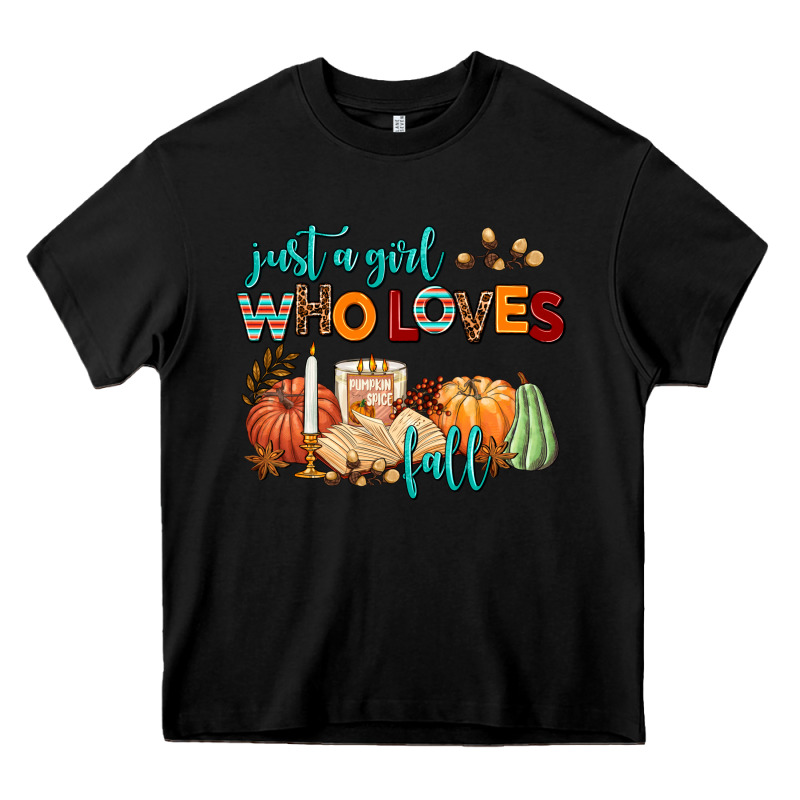 Just A Girl Who Loves Fall Heavy Core Tee by AdoDesignShop | Teevron