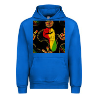 Cobalt African Freedom Seamless Pattern Urban Hoodie - BundleAndBundleShop