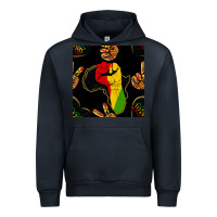 Navy African Freedom Seamless Pattern Urban Hoodie - BundleAndBundleShop