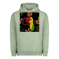 Pigment Oil Green African Freedom Seamless Pattern Urban Hoodie - BundleAndBundleShop
