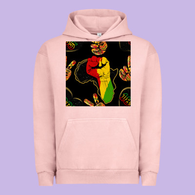 African Freedom Seamless Pattern Urban Hoodie Designed By Bundleandbundleshop