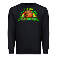 Black St. Patrick's Day Basketball Premium Sweatshirt - HowdyJamesFarm