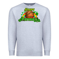 Heather Grey St. Patrick's Day Basketball Premium Sweatshirt - HowdyJamesFarm