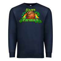 Navy St. Patrick's Day Basketball Premium Sweatshirt - HowdyJamesFarm