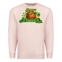Pale Pink St. Patrick's Day Basketball Premium Sweatshirt - HowdyJamesFarm
