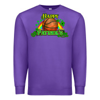 Purple St. Patrick's Day Basketball Premium Sweatshirt - HowdyJamesFarm