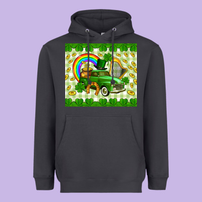St. Patrick's Truck Heavyweight Hoodie Designed By Cowgirlartshop