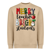 Mushroom Merry Teacher Bright Students Christmas Heavyweight Sweatshirt - LillyAllenDesigns