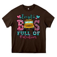 Chocolate Brown i've got a bus full of valentines school bus Heavy Core Tee - Jasminsmagicworld