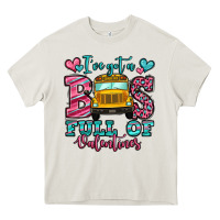 Cream i've got a bus full of valentines school bus Heavy Core Tee - Jasminsmagicworld