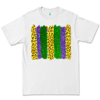 White mardi gras leopard brushstrokes Premium Tee - AdoDesignShop