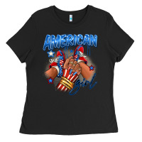 Black Afro american girl sneakers Ladies Tee - RanaPortraitStore