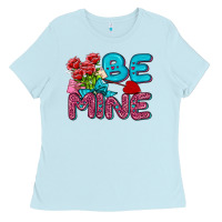 Baby Blue be mine valentine Ladies Tee - AdoDesignShop
