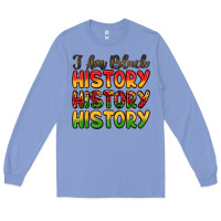 Colony Blue i am black history Long Sleeve Tee - LillyAllenDesigns