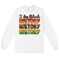 White i am black history Long Sleeve Tee - LillyAllenDesigns
