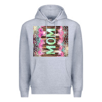 Heather Grey Mom leopard Premium Hoodie - CowGirlArtShop