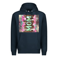 Navy Mom leopard Premium Hoodie - CowGirlArtShop