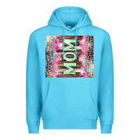 Ocean Blue Mom leopard Premium Hoodie - CowGirlArtShop