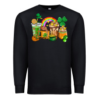 Black St. Patricks coffee cups Premium Sweatshirt - HowdyJamesFarm