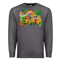 Charcoal Heather St. Patricks coffee cups Premium Sweatshirt - HowdyJamesFarm