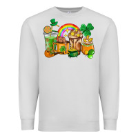 Dove Grey St. Patricks coffee cups Premium Sweatshirt - HowdyJamesFarm