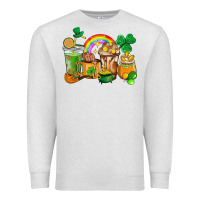 Oatmeal Heather St. Patricks coffee cups Premium Sweatshirt - HowdyJamesFarm