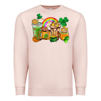 Pale Pink St. Patricks coffee cups Premium Sweatshirt - HowdyJamesFarm