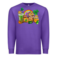 Purple St. Patricks coffee cups Premium Sweatshirt - HowdyJamesFarm