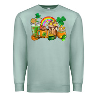 Seafoam St. Patricks coffee cups Premium Sweatshirt - HowdyJamesFarm