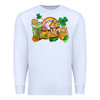 White St. Patricks coffee cups Premium Sweatshirt - HowdyJamesFarm