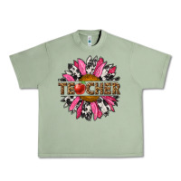 Oil Green western teacher sunflower Urban Heavy Tee - NancyCooperArtShop