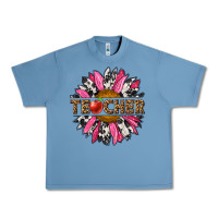 Pebble Blue western teacher sunflower Urban Heavy Tee - NancyCooperArtShop