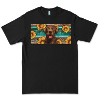 Black western chocolate labrador license plate Premium Tee - Artiststas