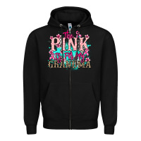 Black The pink is for my Grandma Cancer Awareness Zipper Hoodie - HowdyJamesFarm