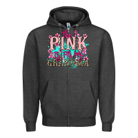 Charcoal Heather The pink is for my Grandma Cancer Awareness Zipper Hoodie - HowdyJamesFarm