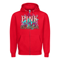 Red The pink is for my Grandma Cancer Awareness Zipper Hoodie - HowdyJamesFarm
