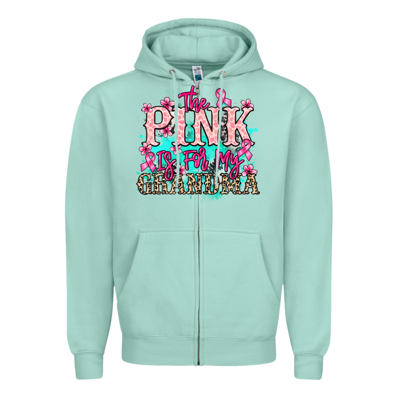 The Pink Is For My Grandma Cancer Awareness Zipper Hoodie by HowdyJamesFarm | Teevron