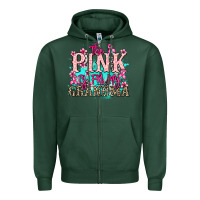 Sports Green The pink is for my Grandma Cancer Awareness Zipper Hoodie - HowdyJamesFarm
