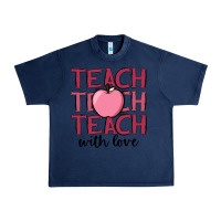 Navy teach with love Urban Heavy Tee - JahusDesignShop