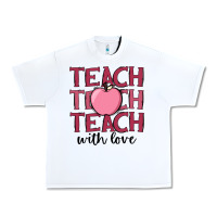 White teach with love Urban Heavy Tee - JahusDesignShop