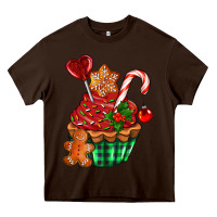 Chocolate Brown christmas cupcake Heavy Core Tee - AdoDesignShop