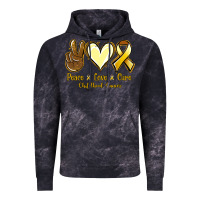 Cloud Black Peace love cure Bone Cancer Vintage Hoodie - NancyCooperArtShop