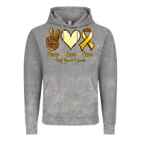 Cloud Rock Peace love cure Bone Cancer Vintage Hoodie - NancyCooperArtShop