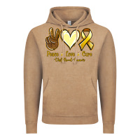 Vintage Coffee Peace love cure Bone Cancer Vintage Hoodie - NancyCooperArtShop