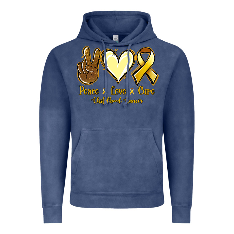 Peace Love Cure Bone Cancer Vintage Hoodie by NancyCooperArtShop | Teevron
