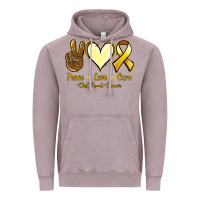 Vintage Zinc Peace love cure Bone Cancer Vintage Hoodie - NancyCooperArtShop