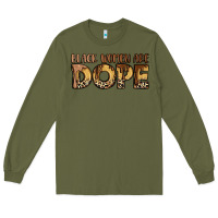 Army Green black women are dope Long Sleeve Tee - LillyAllenDesigns