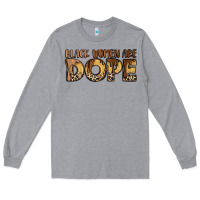 Heather Grey black women are dope Long Sleeve Tee - LillyAllenDesigns