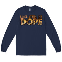 Navy black women are dope Long Sleeve Tee - LillyAllenDesigns