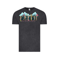Vintage Black faith can move mountains cross Vintage Tee - NancyCooperArtShop